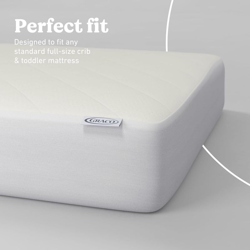 Graco Premium Waterproof Crib and Toddler Mattress Protector - GREENGUARD Gold Certified, Machine-Washable, Fits Standard Crib & Toddler Mattresses - Image 3